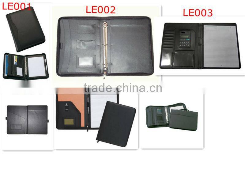 Black A4 Leather Art Portfolio Zipper Around