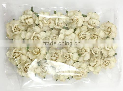 Pale Yellow Cream, Large Handmade Mulberry Paper Flower, Wedding Party, Scrap-booking Crafts