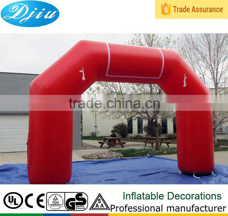 DJ-GM-34 red inflatable door arch racing finish line and advertising china manufacture
