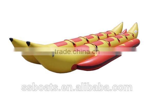 Wholesale High Quality PVC Material inflatable banana boat for Water Toys