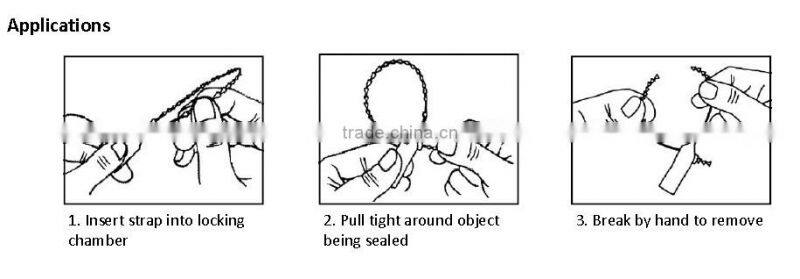 CH307 disposable seal barcoded straps of plastic bag