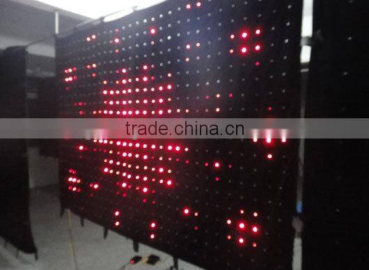 P10 2X3M Concert backdrops stage fashion foldable led video cloth/led fabric vision curtains