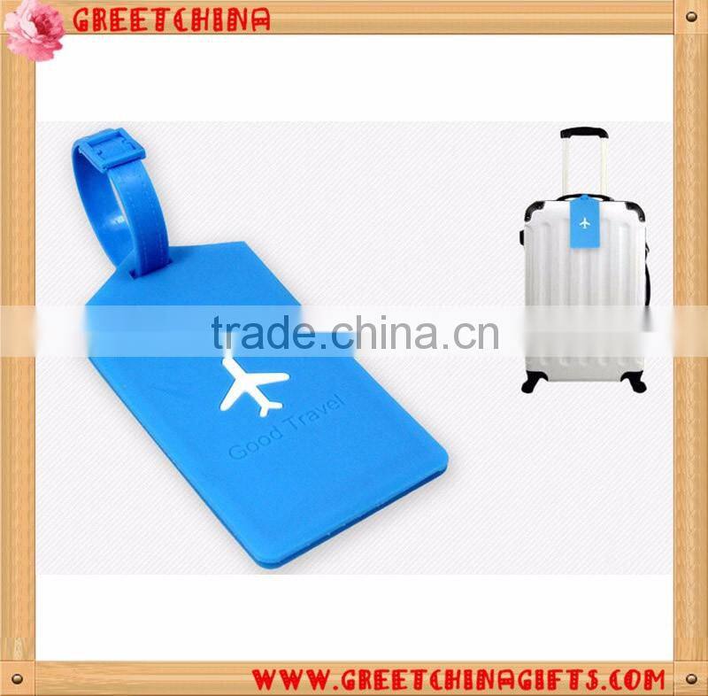 Promotional Custom Plastic Cute Colorful Silicone Luggage Tag Wholesale