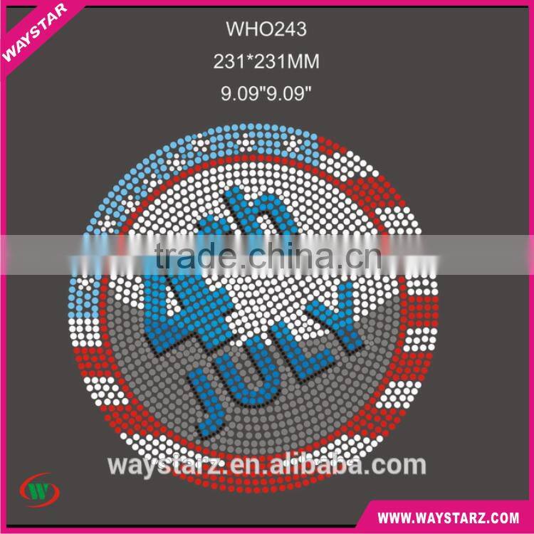4th July American Flag Rhinestone Unlimited Heat Press Transfers