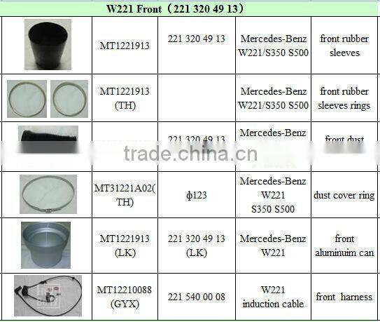 Front Air strut parts dust cover ring 221 320 49 13 for Benz W221/S350 S500