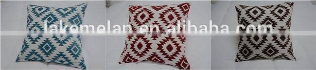 Embroidery chevron linen cushion