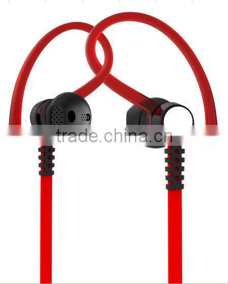Colorful Flat Cable Earphone With Microphone For Mobile Phones
