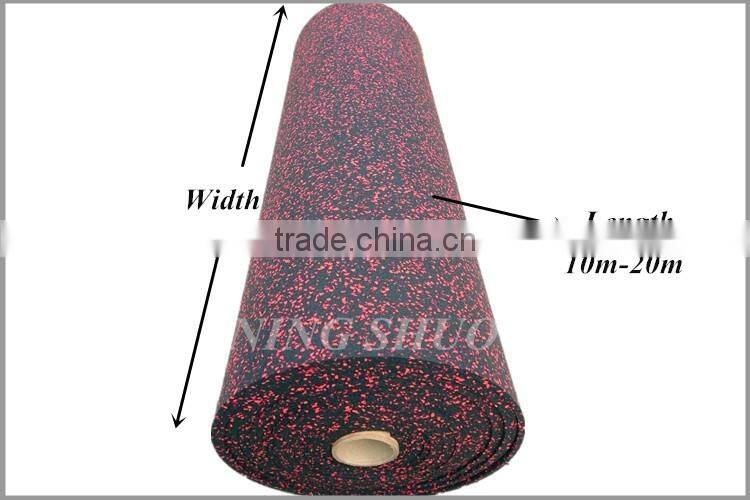 Trade assurance shock absorption gym roll mat, rubber flooring roll mat