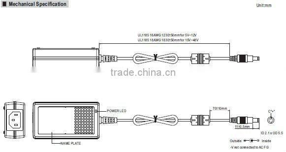 Meanwell ac-dc switch power supply/20~25W AC-DC Single Output Desktop/switching power supply transformer