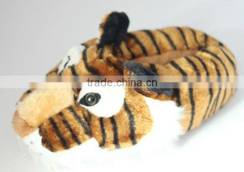 plush tiger slipper/Cute warm indoor animal type plush tiger slipper/anime plush slippers for men