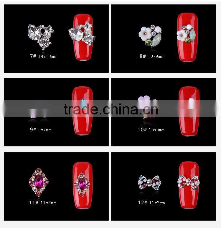 2016 new Nail Rhinestone Alloy Flower 3D Nail Art Decoration Glitter Tips DIY For Nail Art Designs pictures
