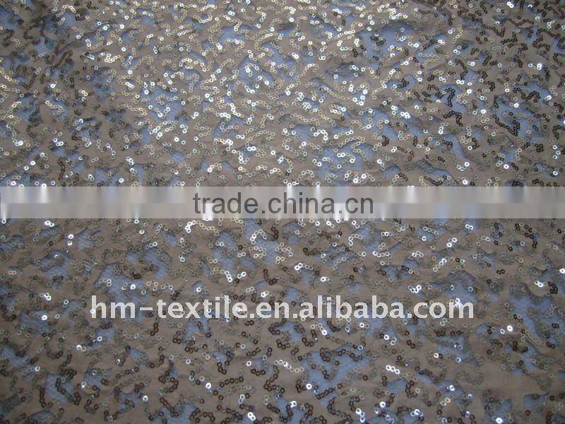 3D flower pattern embroidered organza fabric