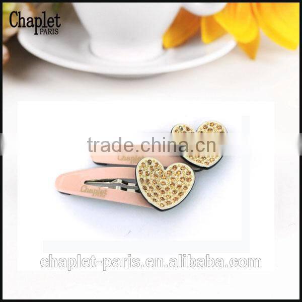 Popular Hair Accessories In Heart Shape With Stone