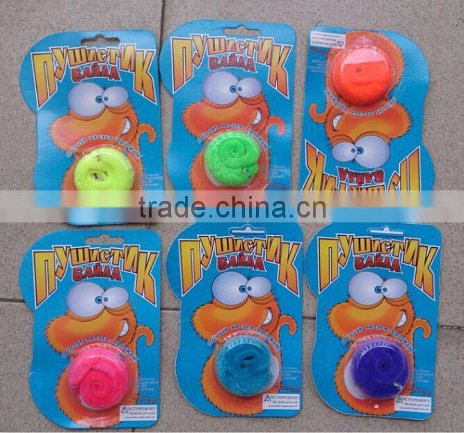 2016 Italy blister card magic tricks mr fuzzy magic worm toy