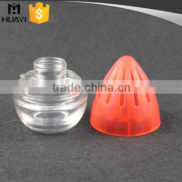 perfume glass car diffuser bottle with plastic cap
