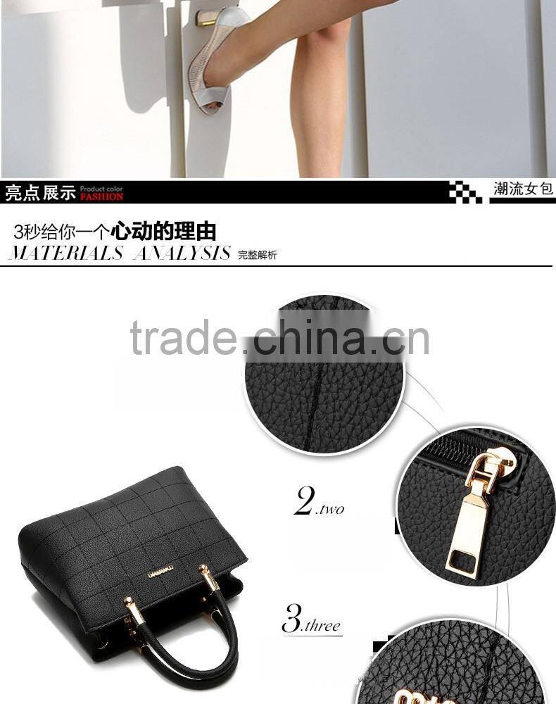 Wholesale ladies handbags female cheap PU leather tote bags for women