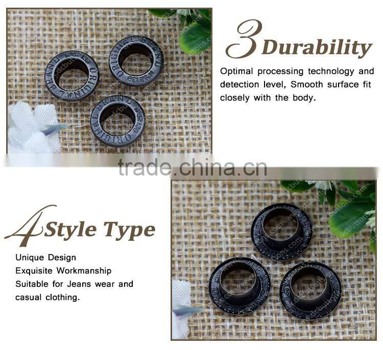 Wholesale Round Plating Silver Custom Brass Metal Eyelets