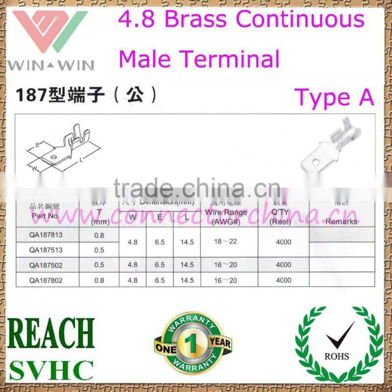 4.8 Brass male Terminal Type A