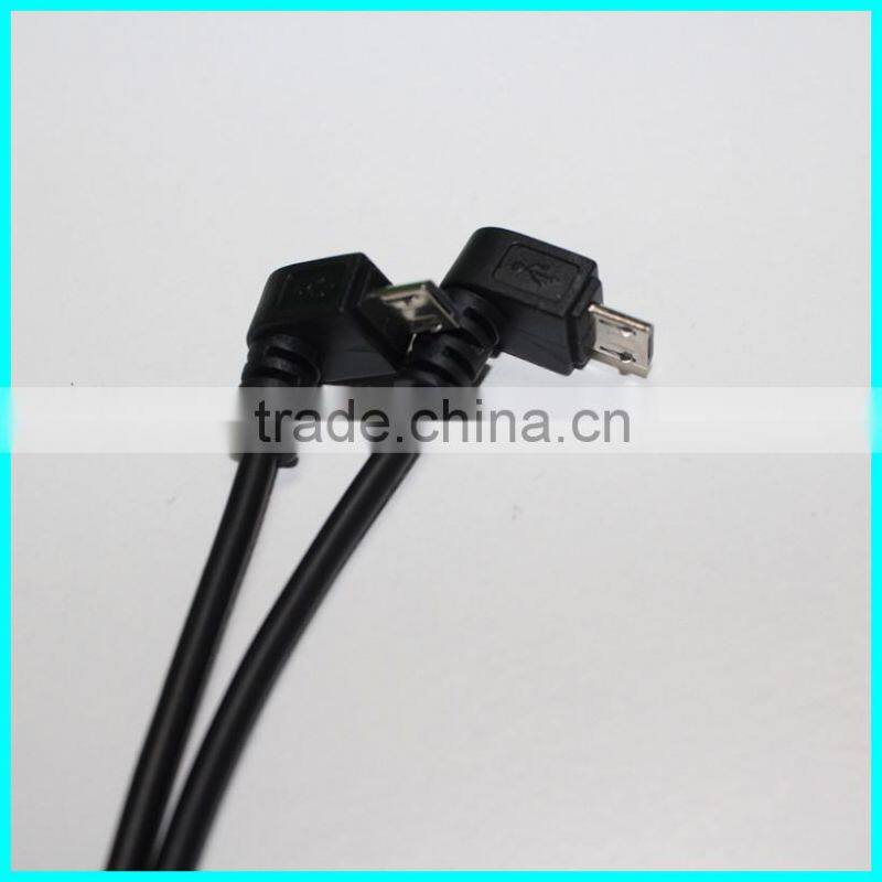 0.2M 22awg 90 degree micro usb to open cable