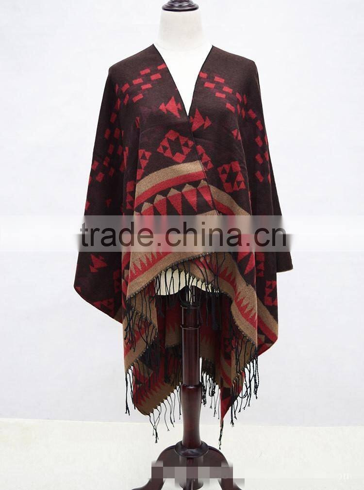 Large Cape Style Scarf Scarves Thick Tartan Wrap Stole Wool Pashmina Shawl