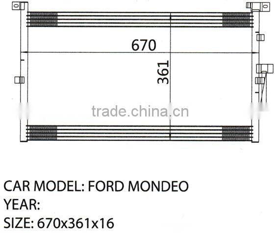 Car parts auto air conditioner cooled condenser for FORD