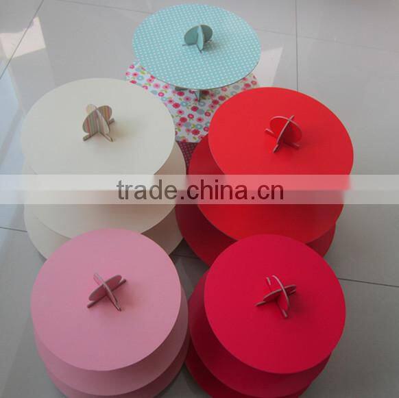3 Tier Round Corrugated Cupcake Cake Stands