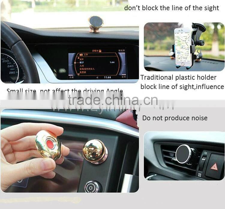 Zyiming car holder factory hot sell Universal 360 Degree Rotation magnetic car phone holder for iphone smartphone