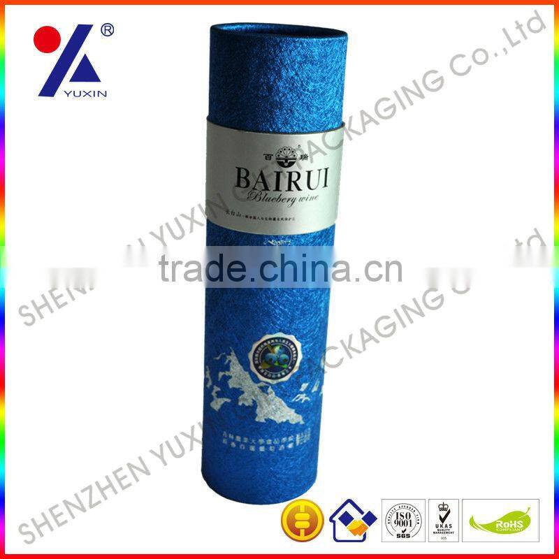 customized paper tube gift box for wine packing ,strong and durable for wine packing,customized printing and design