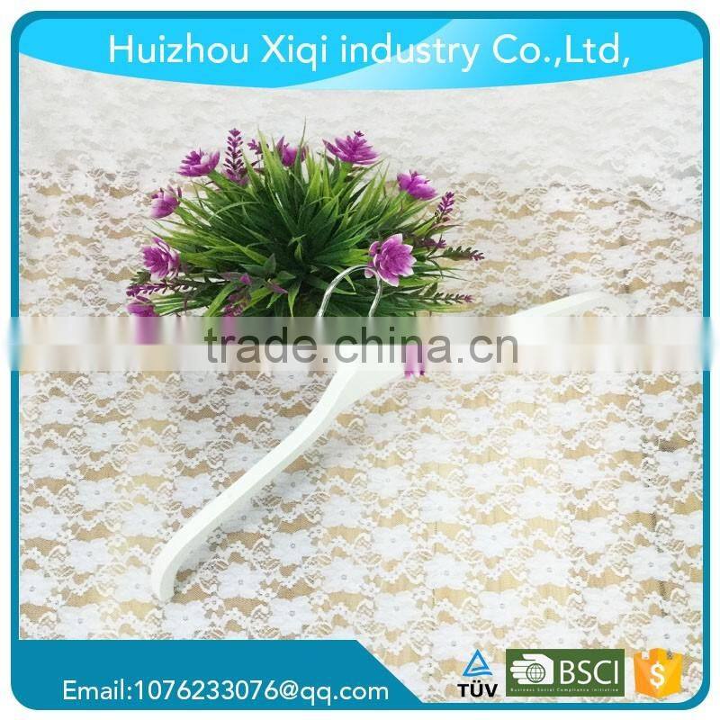 non-slip natural white slim wooden hanger for wet clothes
