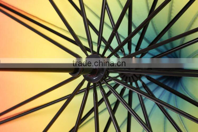 2015 new Alibaba China supplier Wholeslae Custom Brand rainbow market umbrella