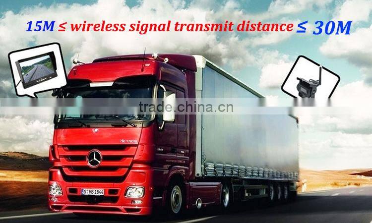 Built-in Wifi Wireless Rear View Reverse Camera HD 7" Monitor for Truck Trailer No Interference Guarantee