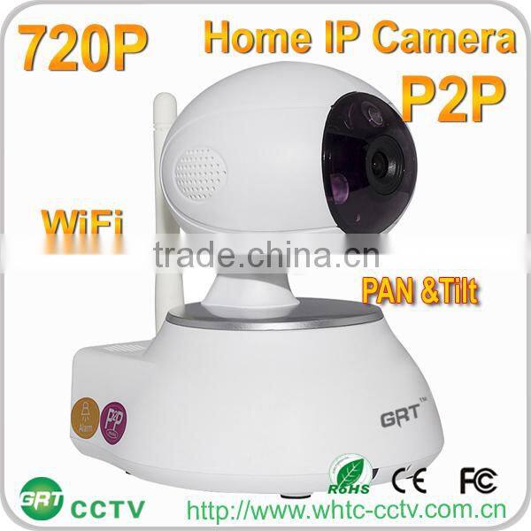 Motion Detection alarm two way Audio p2p 720p smart home night vision ip camera wireless wired camera
