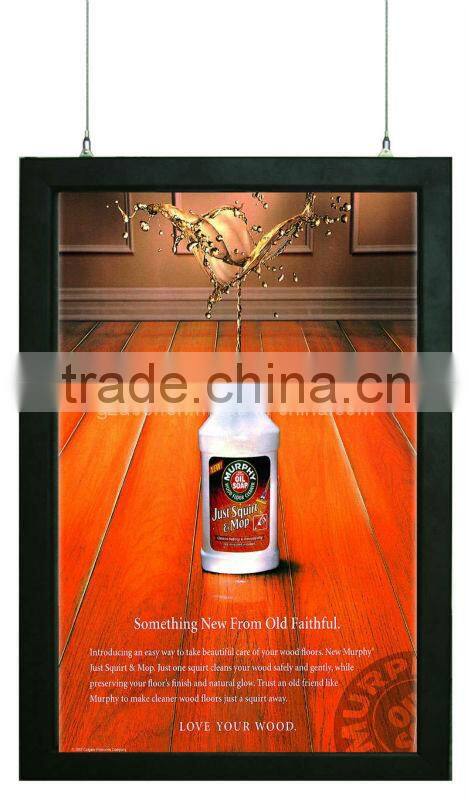 aluminun snap hanging poster frame light box