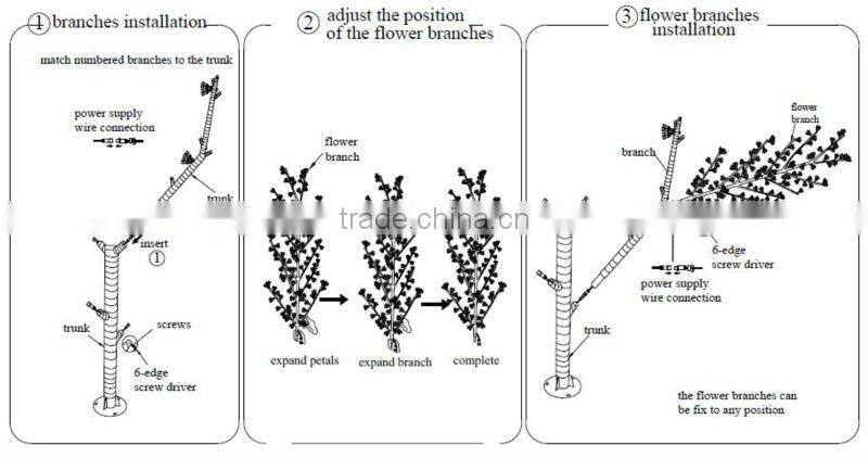 Festive LED artificial apple tree light with best effect