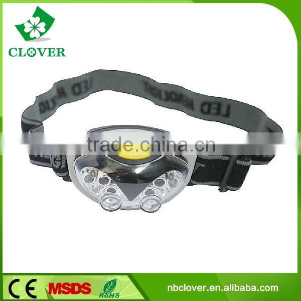 Powerful 3 Modes 4+2 red led light headlamp with head strap
