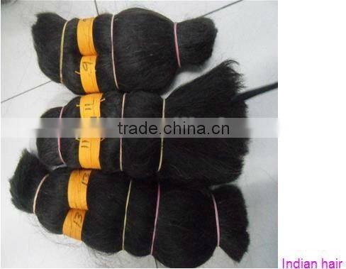 Pure Natural Black Indian Hair Indian Remy Hair Virgin Indian Hair Bulk