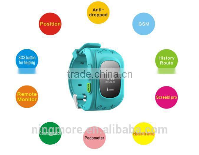 2016 ningmore make Mini GPS Tracker Watch for Kids and Elderly GSM Monitor Sos Phone Call