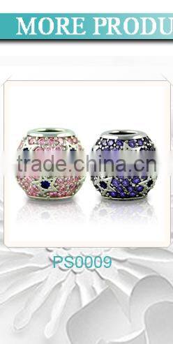 Custom Made Charms Wholesale 925 Sterling Silver Pave AAA Zircon Key and Lock Charm