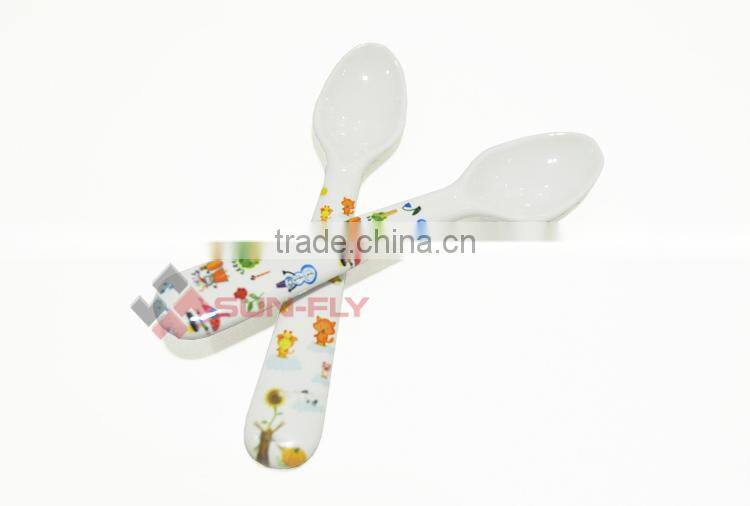 SUN-FLY OEM New plastic Custom printed kids dinnerware Spoon