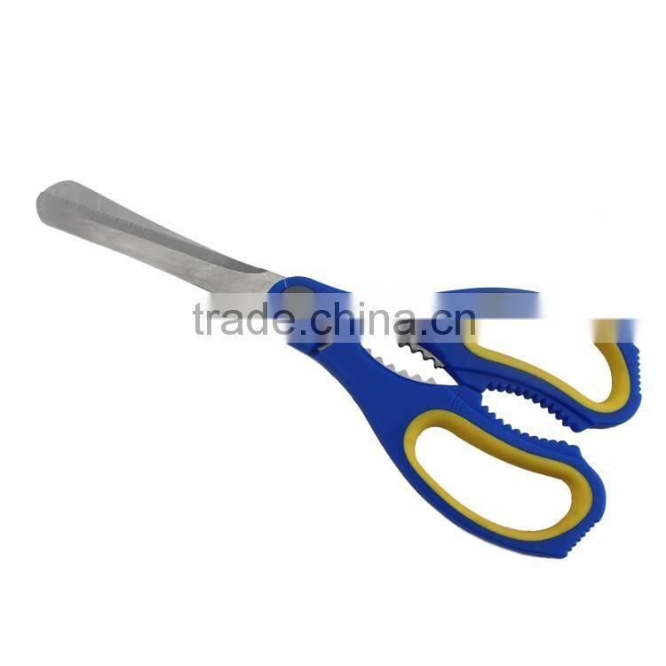 Kowin 9.25 inch Stainless Steel multipurposed kitchen scissos with yellow and blue plastic handle