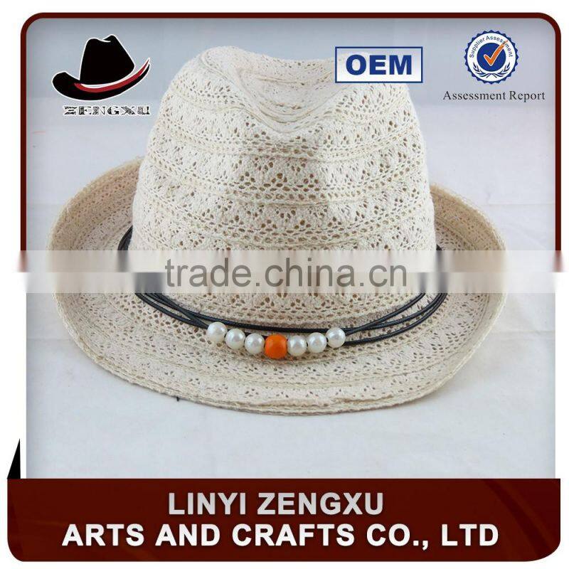 Cheap wholesale straw colorful straw fedora hats