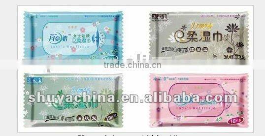 Lady's daily cleaning aloe skincare wet wipes