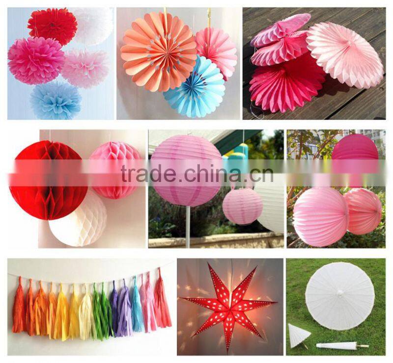 Christmas decoration Paper rosettes hanging paper fan