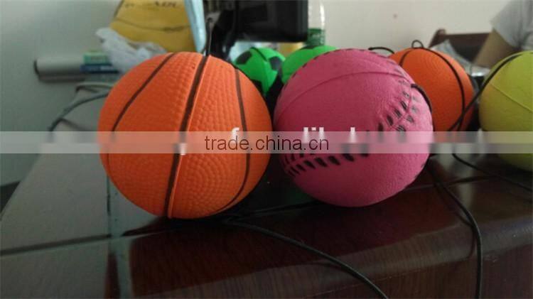 Sof super bouncy rubber dog ball,wrist band dog toy ball