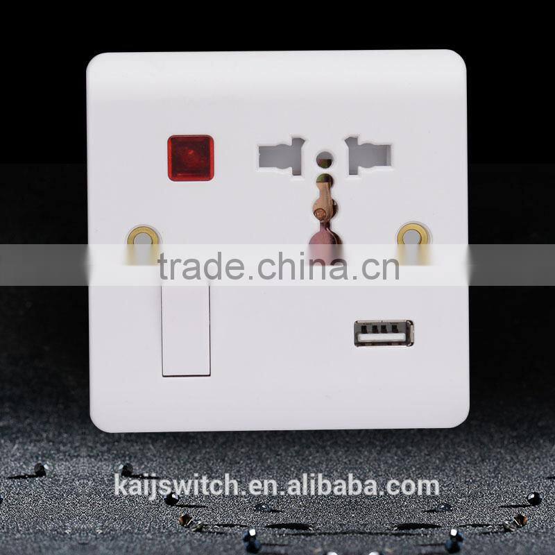 electrical multi 3 pin MF usb plug socket