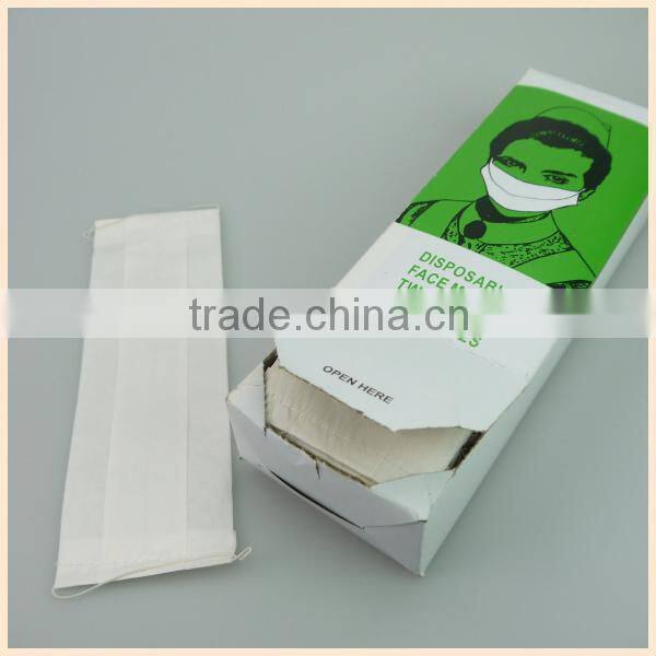 medical paper face mask 2ply