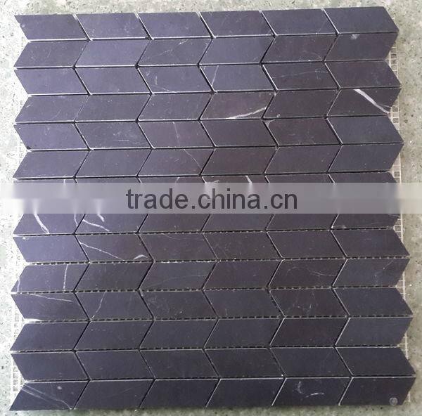 natural strip gray white marble mosaic tiles