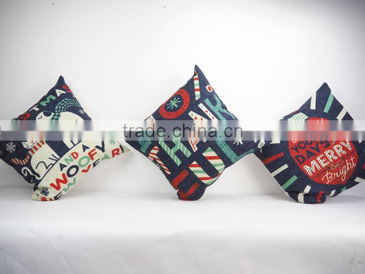 Custom christmas digital design cushion covers square pillow cover 16*16