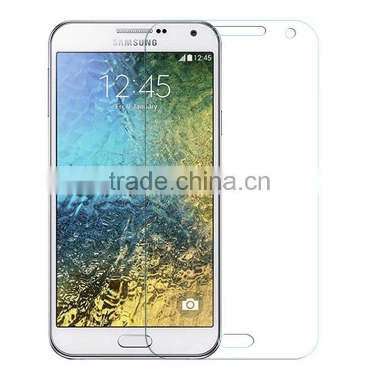 High definition 9H anti scratch 2.5D protecting film tempered glass screen protector for Samsung galaxy E7