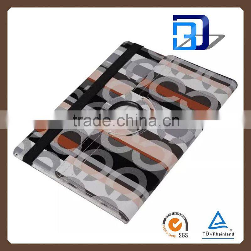 Fashionable Popular Circle Pattern 360 Degree Rolating PU Leather Tablet case For iPad pro shell China Factory direct sale